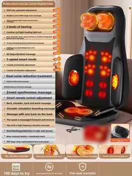 Back Massager with Heat Shiatsu Seat Cushion Flexible Nodes Massage for Full Back Massage Chair Pad Chair for Office Home Use EU Plug