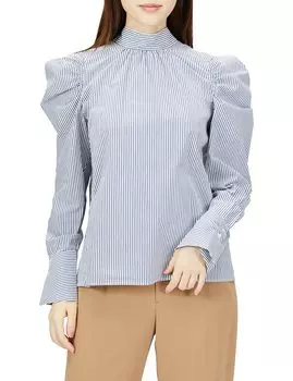 Back Ribbon Puff Blouse FWFB224092 STRIPE 0 [Frey ID] Women s