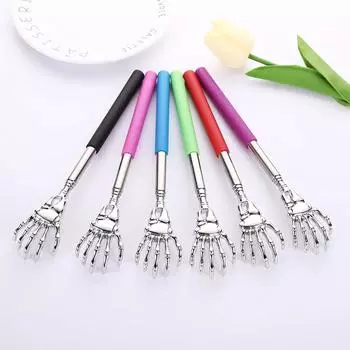 Back Scratcher Telescopic Scratching Back Scratcher Massager Kit Scraper Extendable Telescoping Itch Health Products Hackle серебряный