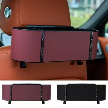 Back Seat Car Organizer Box Headrest Cup Holder Car Seat Purse Handbag Holder Automotive Backseat Organizer Storage Box Car чёрный