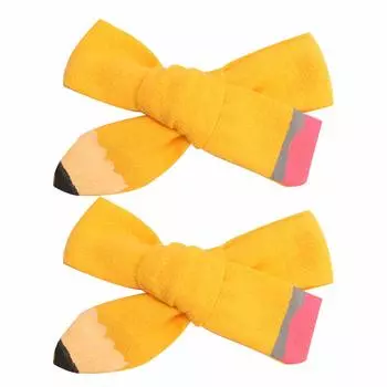 Back To School Hair Clips Unique Pencil Hairpin For Girls Cute Bows Barrettes Solid Handmade Hairgrips Children Hair Accessories