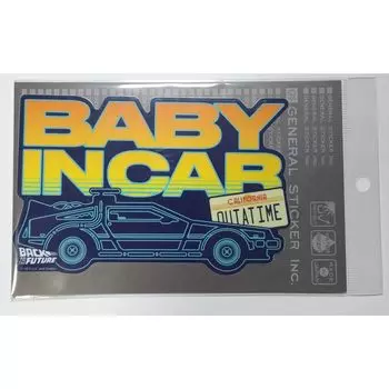 Back to the Future Car Sticker BTTF Universal BTF-012 BABY IN CAR