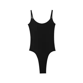 Backless Siamese Women s Summer Fashion Wind Small Slip Top Black M