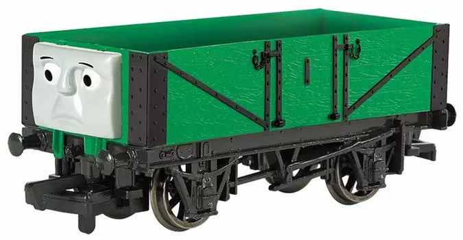 Backman HO Gauge Thomas the Tank Engine Teasing Открытый грузовой вагон Зеленая железнодорожная модель грузового вагона 28-77020