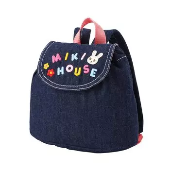 Backpack Baby Backpack Rucksack Denim Logo Bag Bag Boys Girls Baby Kids Baby Clothes Clothes Pink [MIKI HOUSE] Children s 10-8202-496 розовый