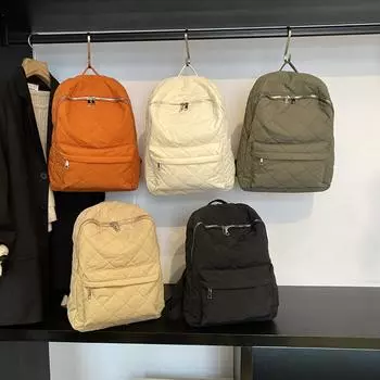 Рюкзак Сумка Женская Хлопковая Сумка для Одежды Дорожный Рюкзак Большая Вместимость Городской Рюкзак Студенческий Школьный Рюкзак белый