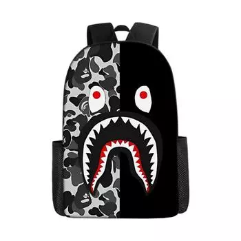 Backpack Cartoon Backpack School Bag Backpack Light Suitable One Size чёрный