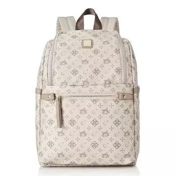 Backpack Daypack Ladies Monogram Stylish Cat Cat Pattern Dayan the Cat Greige 27 x H34 x [Wachifield] WTSK-05 wtsk-05-greige W23.5/Bottom D12.5cm