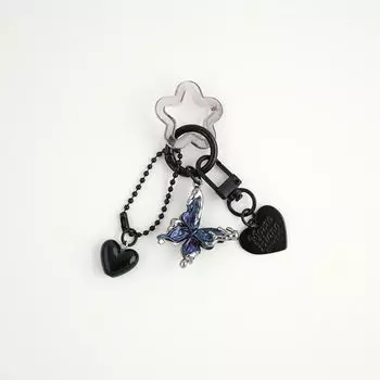 Backpack Decor Butterfly Key Chain Hanging Accessory Bag Ornament Lovely Y2k Car Keyring Women blue-style2