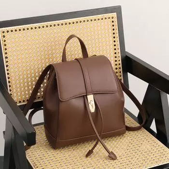 Backpack Female Fashion Backpack Female Shoulders Large Capacity Retro British Style Schoolbag Female Students коричневый