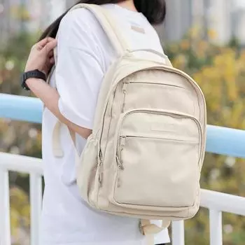 Backpack Female Japanese Department Leisure Student Bag College Students High School Senior Sense Computer Bag He is a size 14. белый