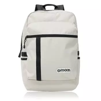 Backpack Large Capacity Plain Many Pockets A4 Storage PC Storage Line Tape Light Gray F [Outdoor Products] Men s
