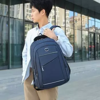 Backpack Men s College Student Computer Backpack Large Capacity Business Travel Men s Bag Simple Fashion Casual Backpack чёрный