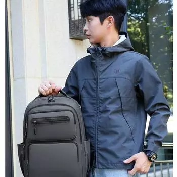 Рюкзак мужской премиум рюкзак рюкзак One Pack многоцелевой деловой компьютерная сумка мужской рюкзак большой емкости 17 серый