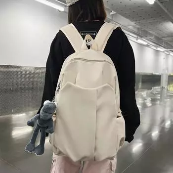 Рюкзак мужской школьный для школьников средней школы дорожная компьютерная сумка белый