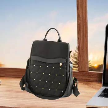 Рюкзак Кошелек Рюкзак Рюкзак для путешествий Женщины Шоппинг Дамы Кемпинг чёрный