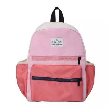 Backpack School Kids With Padded Straps And Color Block Design For Use Daily