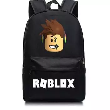 Backpack Schoolbag Kids With Roblox Students Bookbag Handbags Travelbag Game Black-A