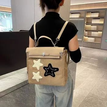 Рюкзак Spicy Girl Sweet Cool Style 2023 Осень Новая звезда Большая вместительная модная крутая ручная сумка с текстурой