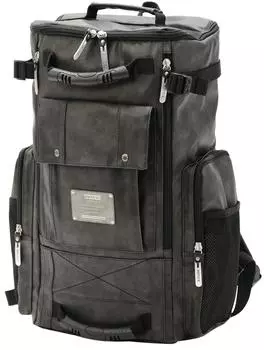 Backpack Square A4 Travel Back Zipper Synthetic Leather Backpack Brand Stylish Large Capacity Large for School Commuting Black [Device] Men s