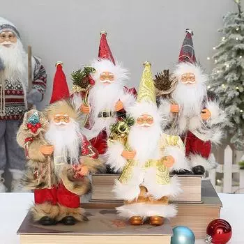 Backpack Standing Santa Claus Doll Festival Decoration Ornament Ornament PVC Fabric Material S