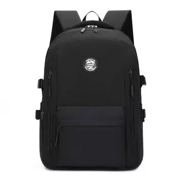 Backpack, student schoolbag, new college student simple and versatile multi-layer niche design sense of burden reduction backpack чёрный