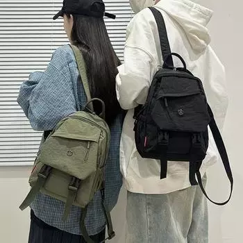 Рюкзак унисекс рюкзак для путешествий на открытом воздухе сумка через плечо легкий дорожный рюкзак чёрный