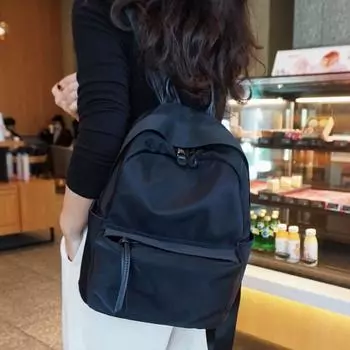 Backpack Women s 2025 Memory Water-Repellent Cloth New Arrival Tide Casual Backpack Travel Bag Large Capacity Commuter Bag Travel Bag Black