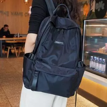 Backpack Women s 2025 New Arrival Large Capacity Lightweight Oxford Cloth Travel Bag Men s and Women s Neutral 13-Inch 14-Inch Computer Bag Black