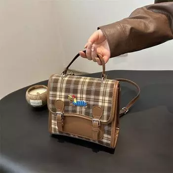 Backpack Women s Fashion Design Plaid Backpack Versatile Premium Shoulder Crossbody Bag