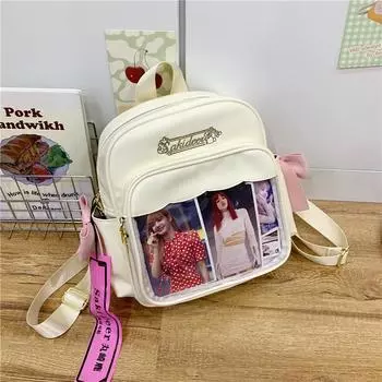 Backpack Women s Large Capacity Casual Student School Bag Girl Street Trend High Value Backpack белый
