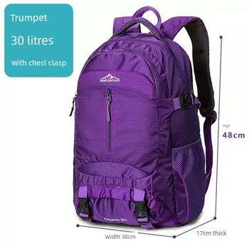 Backpack Women s Lightweight Outdoor Waterproof Hiking Backpack Dark purple small size 30L