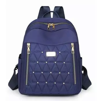 Backpack Women s Rivet Small Backpack Lightweight Travel Bag синий