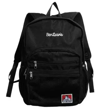 Backpack XL size mesh pocket rucksack perfect for commuting to work or school Black [Ben Davis] BDW-9200