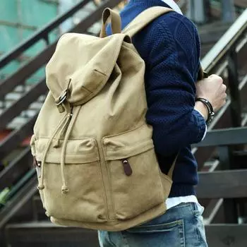 Backpacks, Backpacks, Men s Casual High School Student Schoolbags, Fashionable and Trendy Canvas Travel Bags, Computer Bags 15 inches