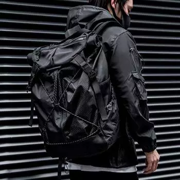 Backpacks, Men s Trendy Backpacks, Travel, Large-capacity Mountaineering Bags, College Student Schoolbags, Computer Men s Bags 16 чёрный