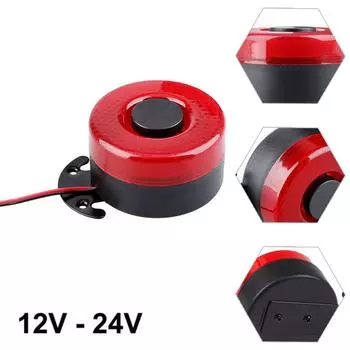 Backup Alarms Reversing Horn Accessories Beep Modified Parts Plastic Red&Black Replacement W/ LED Light 12-24V CHINA
