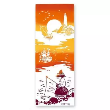 BACKYARD FAMILY Chusen Tenugui Hand Sunset (Dyed Towel) оранжевый