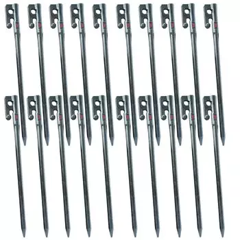 Легкие колышки Baden Strong Peg для кемпинга 300 мм, набор из 20 шт. (углерод (CFRTP) Пег) MCCA-SP300-20 чёрный