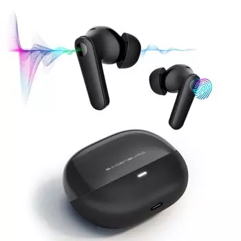 BADENBURG Airbeat 1 ANC шумоподавление True Wireless оснащены 13 мм титановый высокомощный 48 часов функция ENC для чистых звонков наушники, драйвер, чёрный