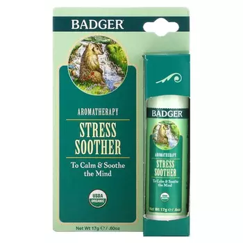 Badger, ароматерапия, средство от стресса, мандарин и розмарин, 0,60 унции (17 г)