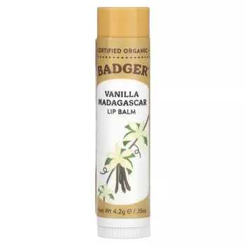 Badger, Organic, Lip Balm, Vanilla Madagascar, 0.15 oz (4.2 g)
