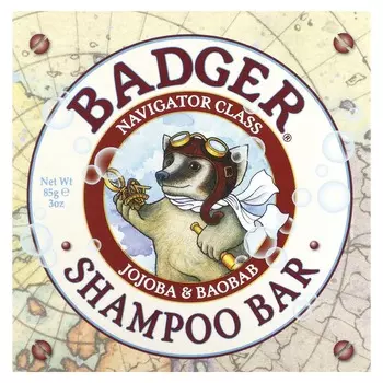 Badger, Шампунь-мыло, жожоба и баобаб, 3 унции (85 г)
