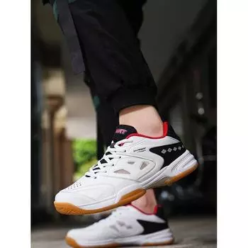 Badminton shoes Men s beef tendon sole non-slip tennis shoes Table tennis shoes Training shoes Large size 46 47 48 Sneakers 38