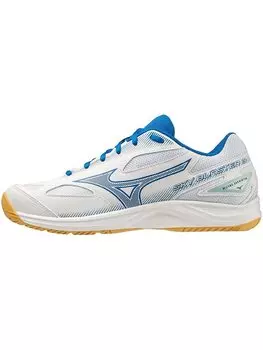 Badminton Shoes Sky Blaster 3 cm 3E [Mizuno] White/Blue/Turquoise 24.0