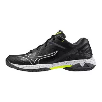 Badminton Shoes Wave Claw 3 Club Activities Gymnasium Lightweight Cushioning cm 4E [Mizuno] Black/White/Yellow 26.5