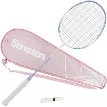 Бадминтонная ракетка Senston, 4U Feather, профессиональная тренировочная ракетка, 100% полностью карбоновое перо с рукояткой