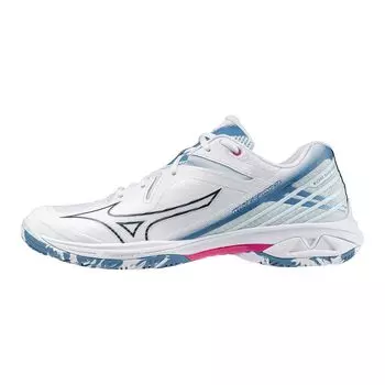 Бадминтонные кроссовки Wave Claw 3 Club Activities Gymnasium Lightweight Cushioning White x Blue x Pink cm 2E [Mizuno] 25.0