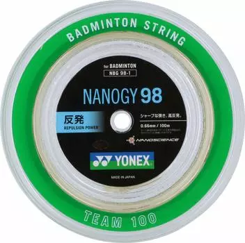 Бадминтонные струны YONEX Nanogy 98 Cosmic Gold рулон 100м (0,66 мм) НБГ98-1
