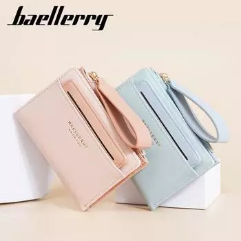 Baellerry модный женский короткий кошелек с ремешком на запястье, несколькими отделениями для карт, застежкой-молнией и монетницей
